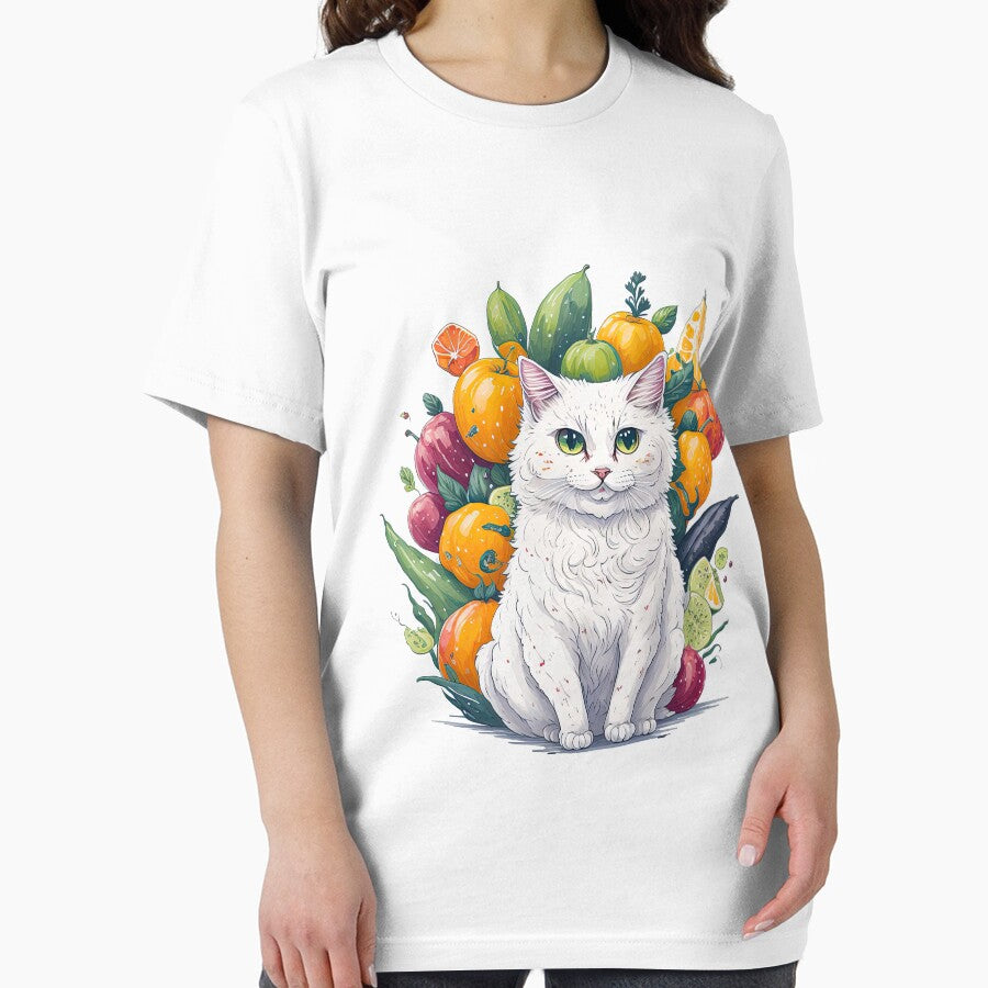 Vegan Paws White Vege Cat by OmStyleStudio