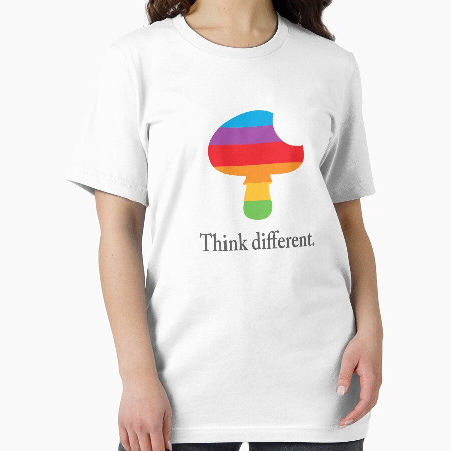 Think different. A retro rainbow mushroom logo by Mustokogeni by mustokogeni