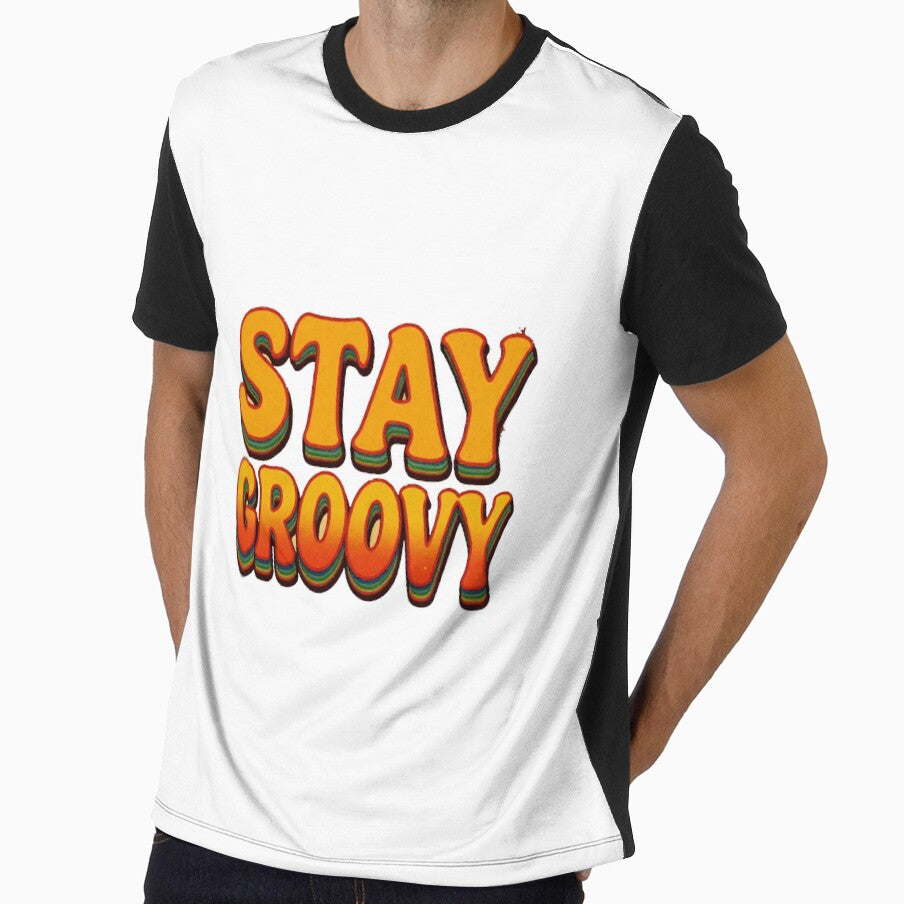 Stay Groovy Retro Tee by Mystic & Celestial Art