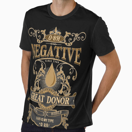 0 RH- Blood Type Negative PREMIUM GOLD by TakiArutr79