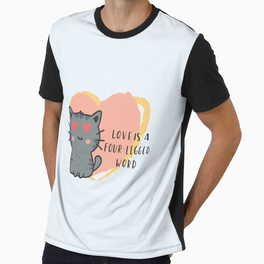 Funny Cat Love Quote Love Is A Four-Legged Word - funny quotes, funny meme by Delandor