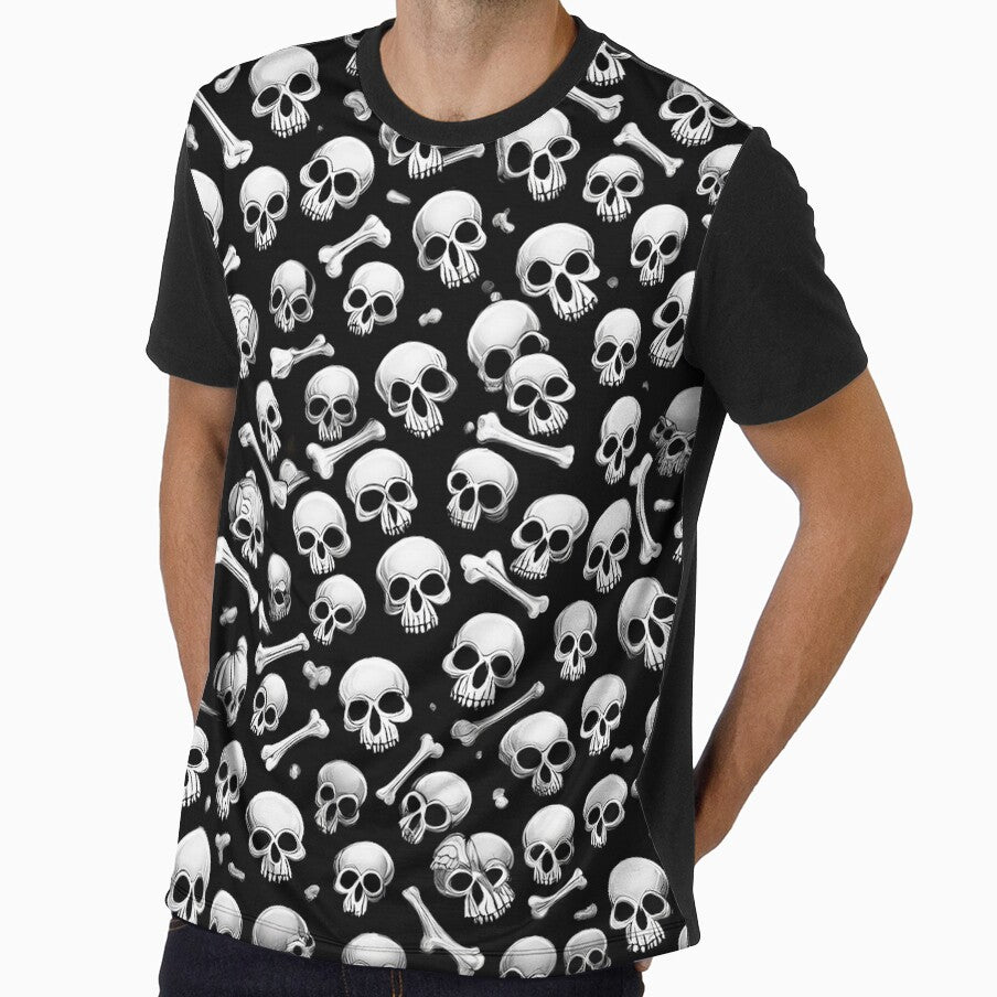 skull pattern black white by PR7M