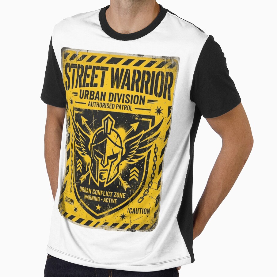 Street Warrior T-Shirt – Urban Streetwear Graphic Tee – Minimal Football Terrace Style by Street Warrior Clothing