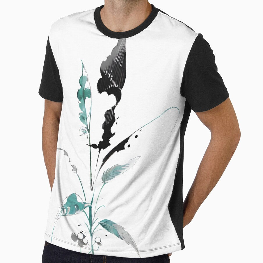 Botanical Line Art with Dark Green Accent Color by AroidIsland