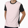 Soft Pink and White Gingham Checkered Grid Pattern by BriSher