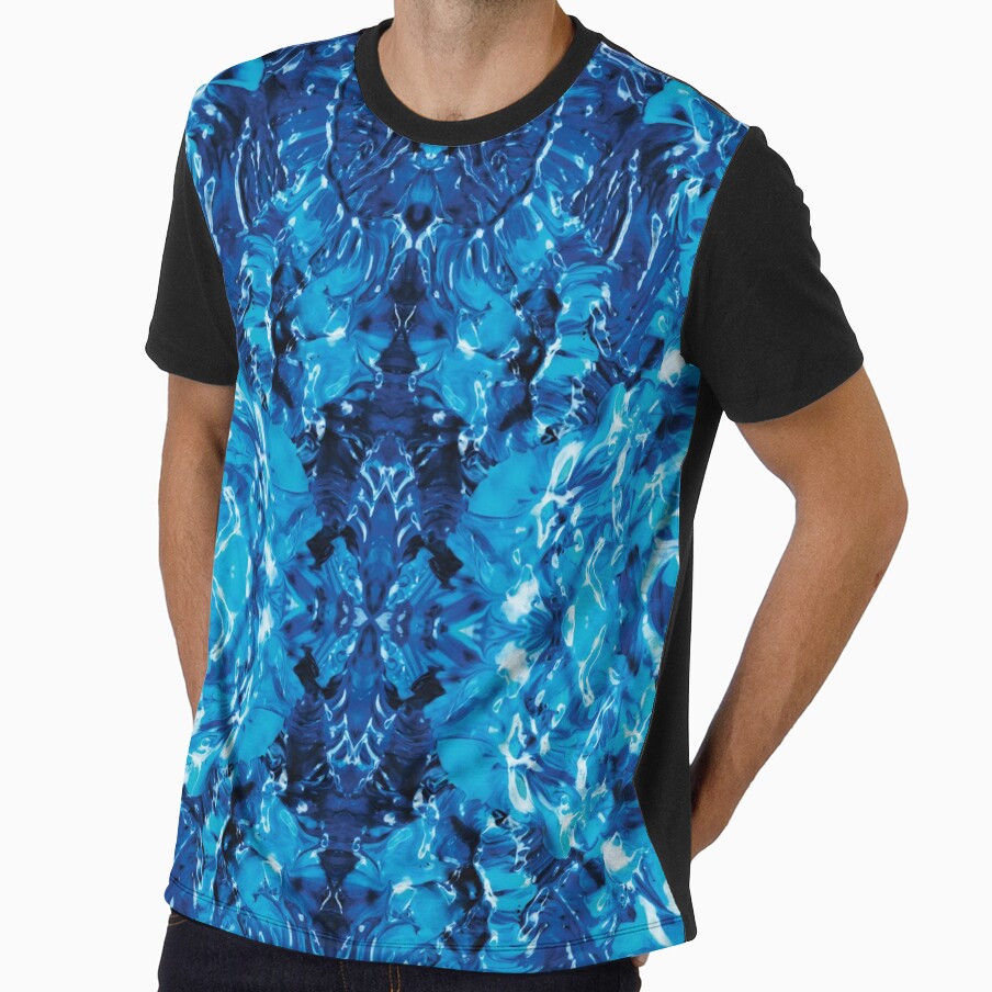 Symmetrical play of colors in shades of blue by Psilographics