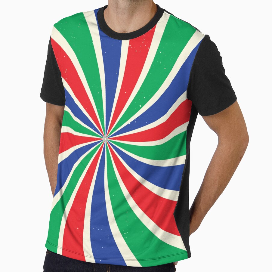 Textured Retro Sunburst | Red, Green, Blue by rsty11
