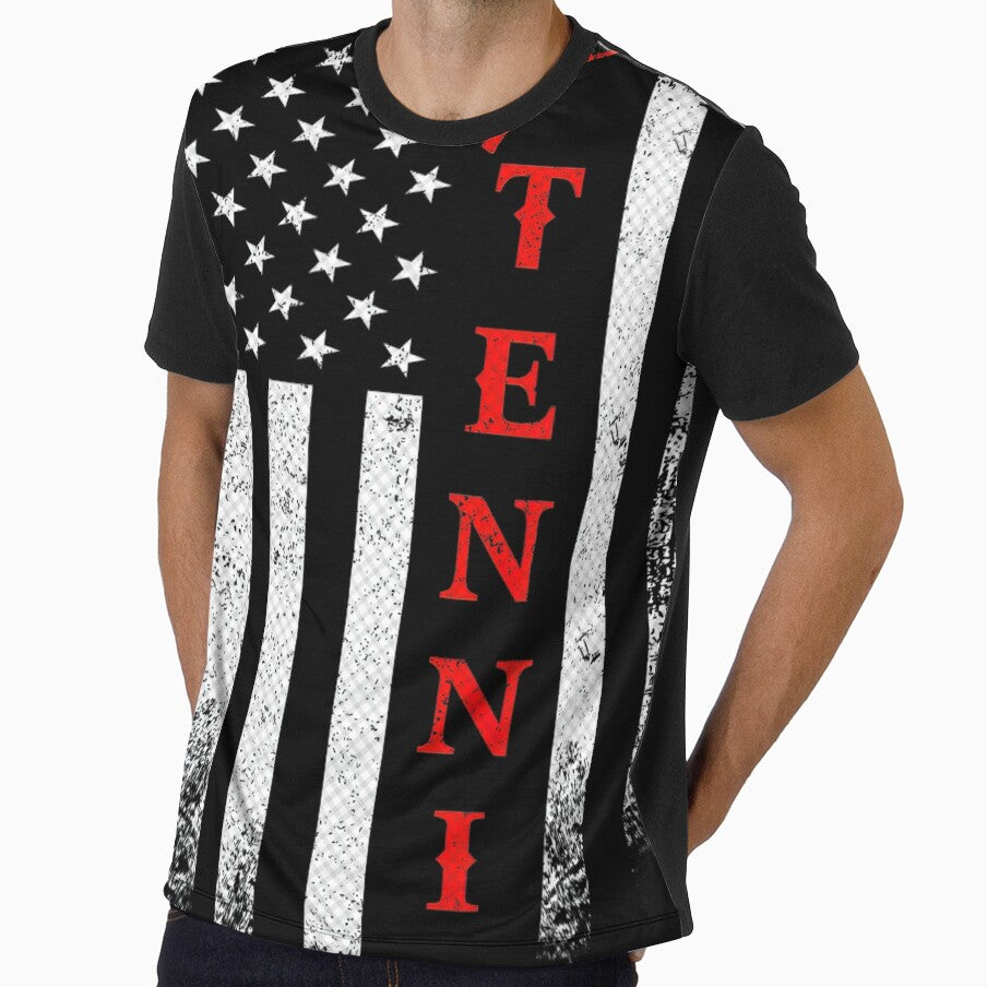 Vintage USA Tennis American Flag For Men Women Kid Cool Gift by andrahortyanan