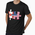 USA Canada Puzzle Flag Distressed Design by venomousvector
