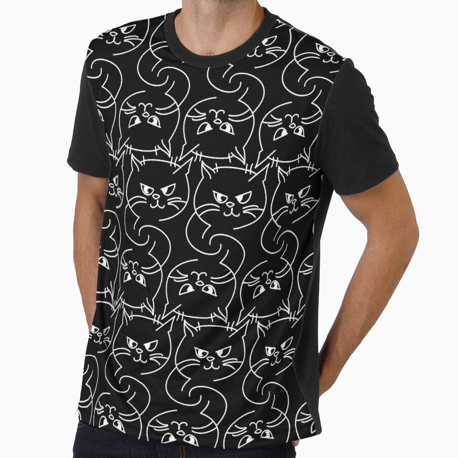 Cat Line Art Pattern by mrtraz