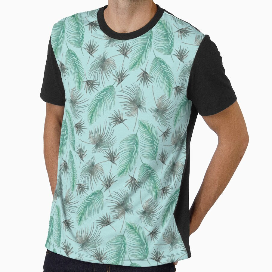 Fresh Green Grey Feathery Leaves Pattern by Jaydee001