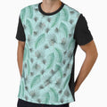 Fresh Green Grey Feathery Leaves Pattern by Jaydee001