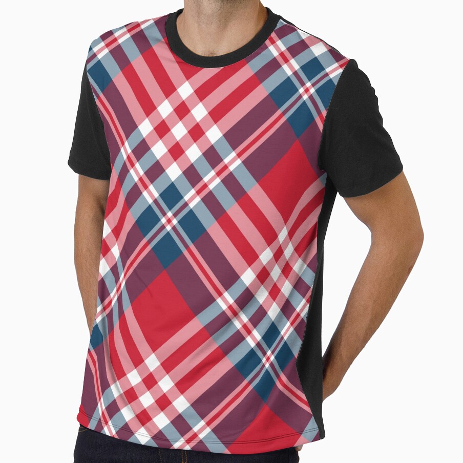 Red White and Blue Patriotic Plaid by pugmom4