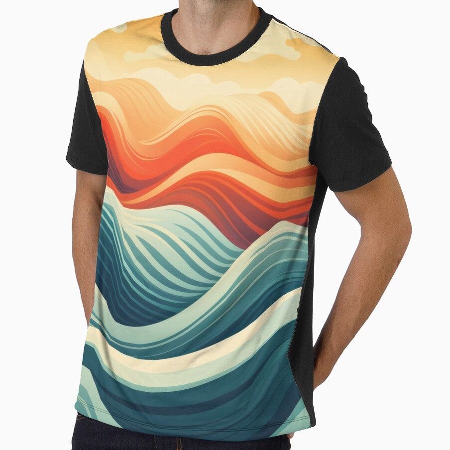 Retro Waves Old School Classic Vintage Vibes by PaperScaped Unisex , , , Long Sleeve Tee