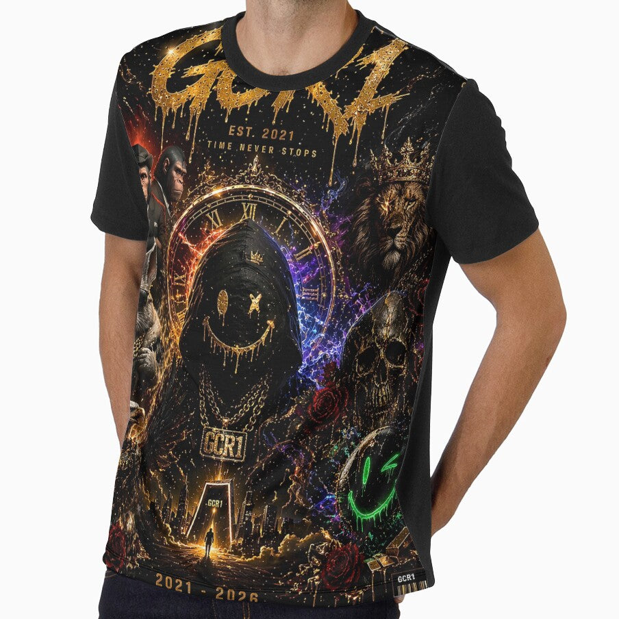 GCR1 5 Year Anniversary Collection – Luxury Streetwear Gold Edition Legacy Graphic Tee (2021–2026) by GCR1