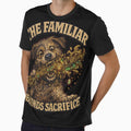 Funny Pet Tax Dog Chewing Legendary Staff Familiar demands Sacrifice Retro 70s Comic Art Tee by Mythic Ink Studio
