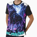 Neon Hunter Cyberpunk Wolf Streetwear Design by Black Signal