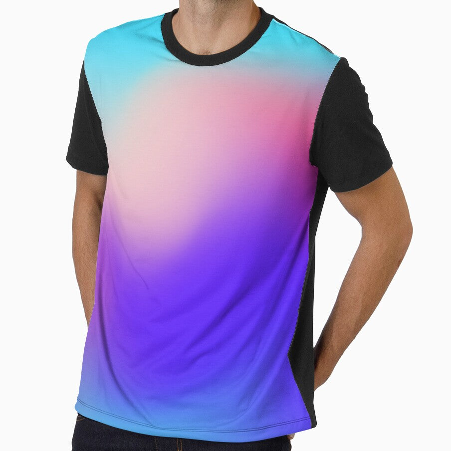 Neon Purple Pink Blue Gradient by Printedarts
