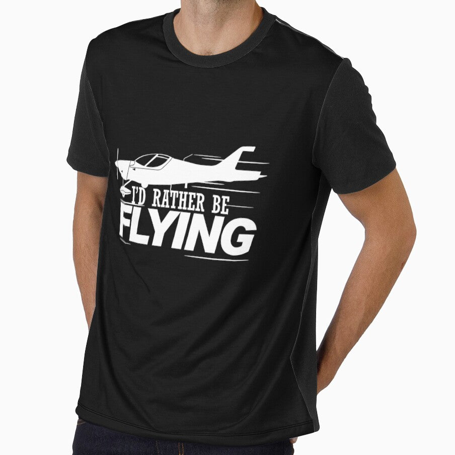 Id Rather be Flying Funny Airplane Aviation Pilot Sweatshirt by rturuytuyt