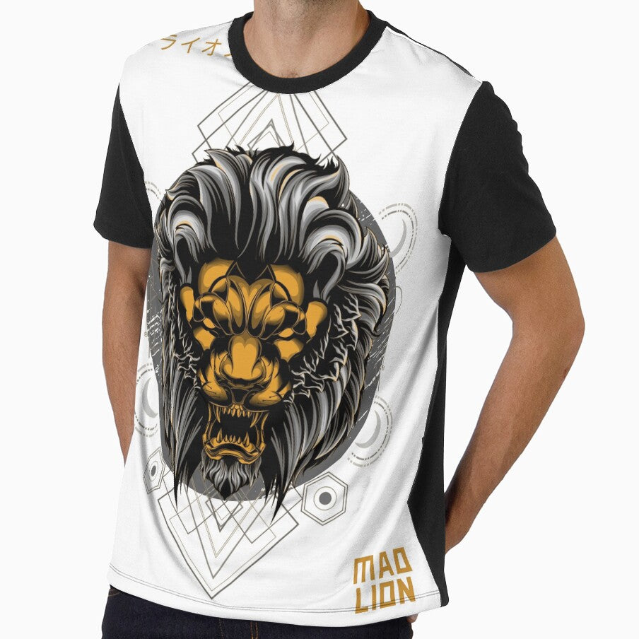 Mad Lion Digital art Shirt by PopUpMopShop