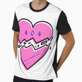 404 Broken Heart Unisex Cotton Tee - Trendy Graphic Shirt for Casual Outfits, Gift for Friends, Birthday - Streetwear Men - Streetwear Women by UsandCoDesigns