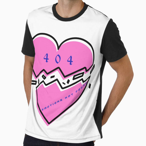 404 Broken Heart Unisex Cotton Tee - Trendy Graphic Shirt for Casual Outfits, Gift for Friends, Birthday - Streetwear Men - Streetwear Women by UsandCoDesigns