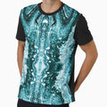 Symmetry in black turquoise white II by Psilographics