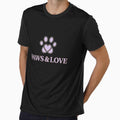 Paws and Love Heart Paw Print by Dmo3HarkoArt