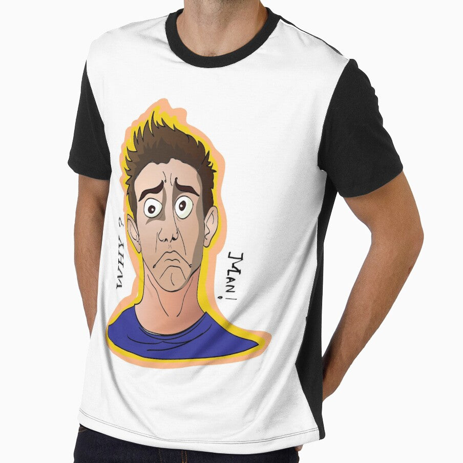cool confusing man cartoon characters t-shirt | cool confusing man t-shirt by KARTICK DUTTA