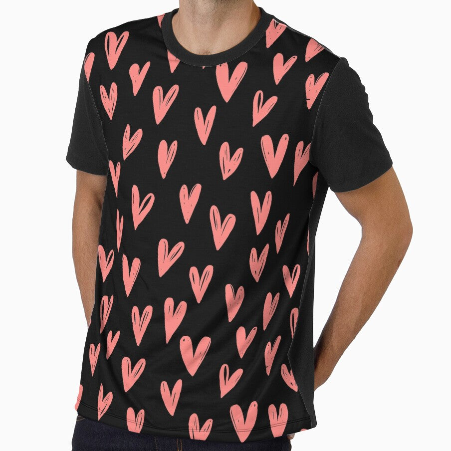 Hands Drawn Red Color Hearts by artvia