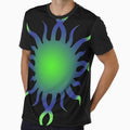 Gradient blue green tribal sun by jmc-aas