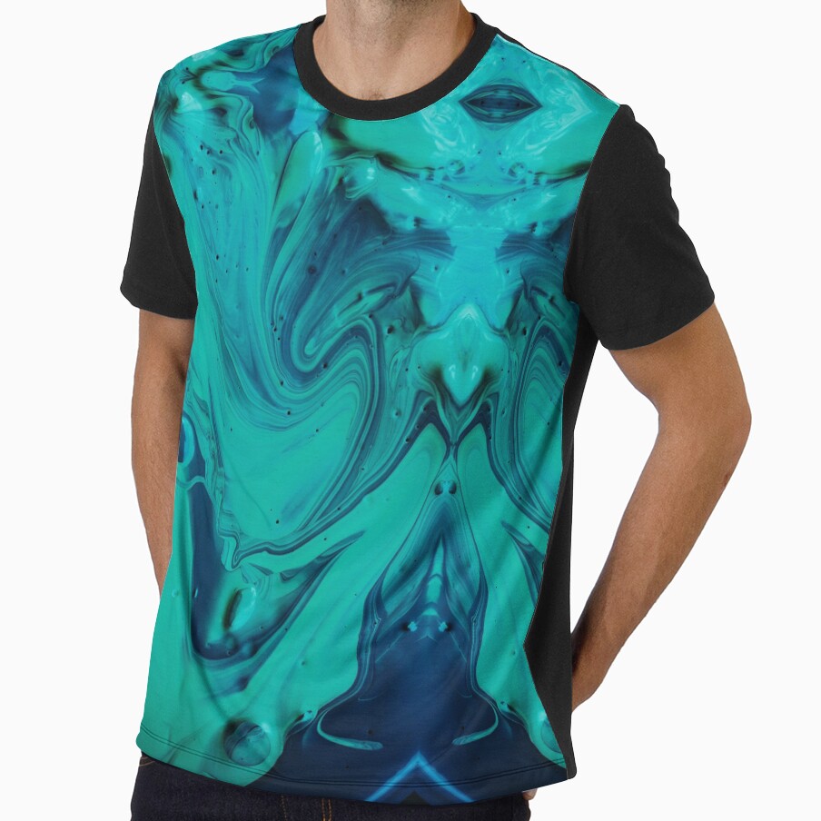 Symmetry in turquoise blue II by Psilographics