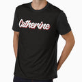 Retro Catherine Name Label (Black) by KACIIBARN Unisex , , , Long Sleeve Tee