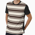 Trendy summer 2025 Organic Neutral Stripes  – Soft Ivory & Dark Cocoa Textured by The Cozy Stripe | Modern Textile Stories