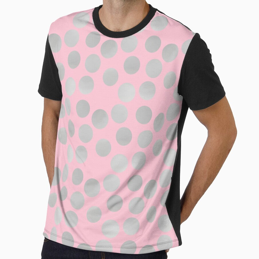 Smoky Gray Dots on Pink by JaygiesDesign