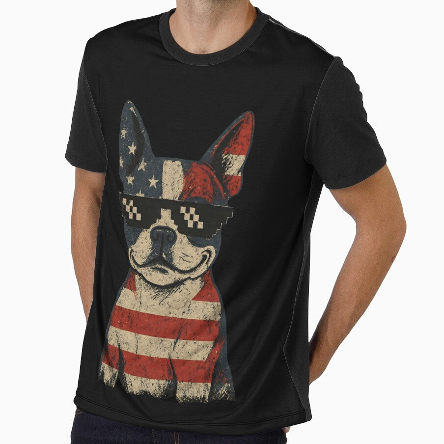 Patriotic Boston Terrier by DemureArtsy