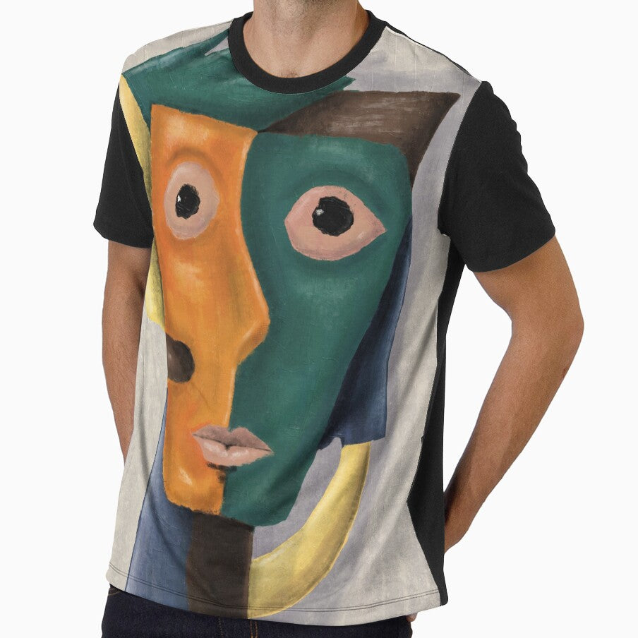 Cubist Face Digital Art Print by aekritdeach