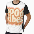 Retro 70s Good Vibes Design by Daisie&Co. Unisex , , , Long Sleeve Tee