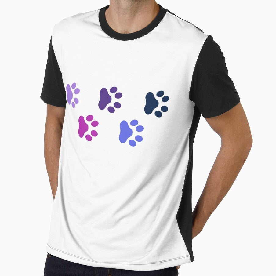 Purple Dog Paw Prints by OlyvieArt