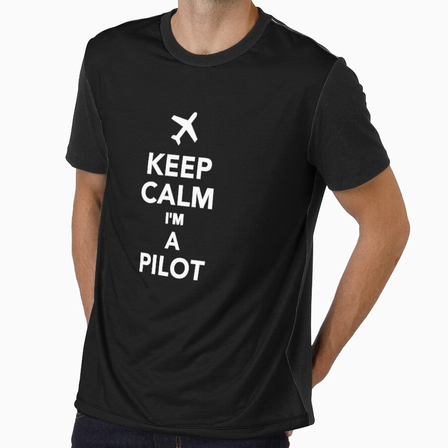 Keep calm Im a pilot Pullover Hoodie by rturuytuyt