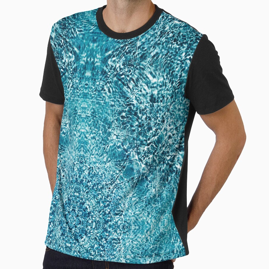 Water motif, reflection in blue # 2 by Psilographics
