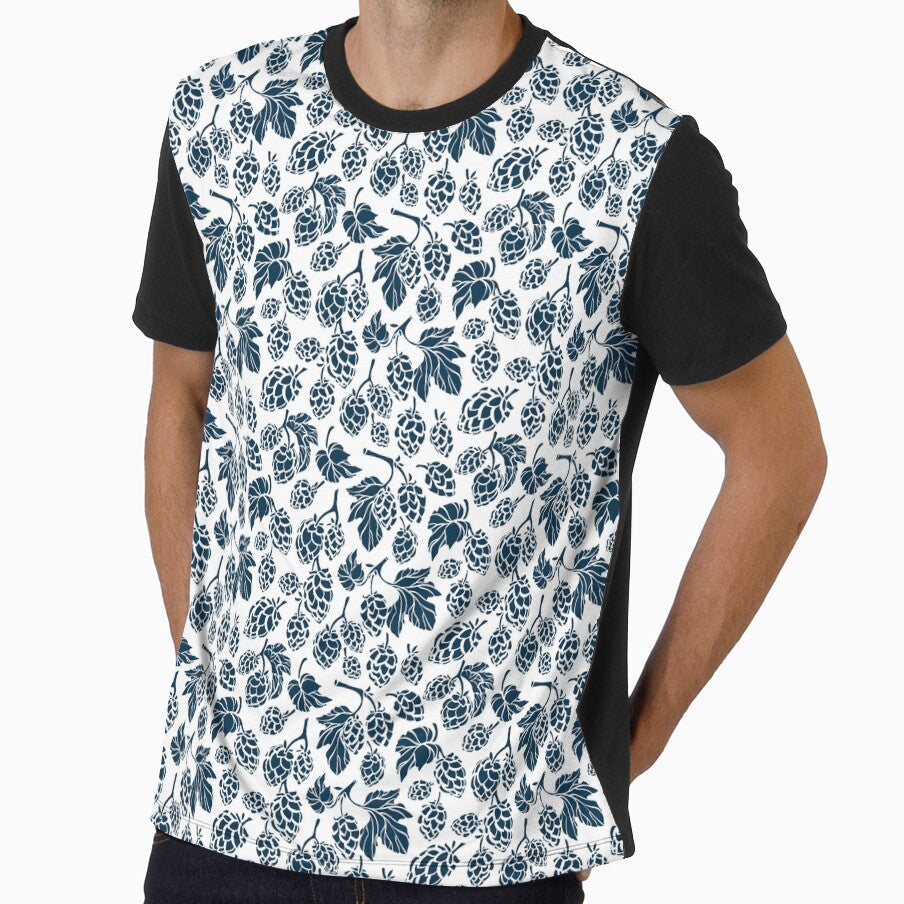 Hops pattern by DeltaBOX Unisex , , , Long Sleeve Tee