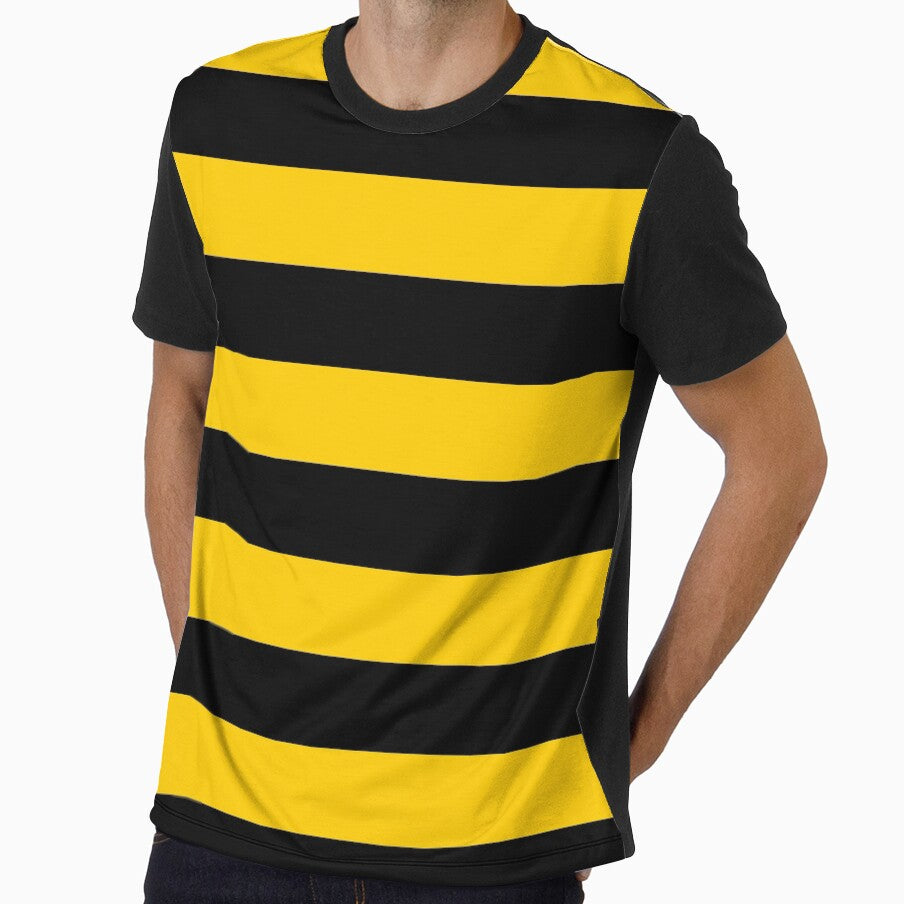 Bee pattern black and yellow stripes by siwabudda