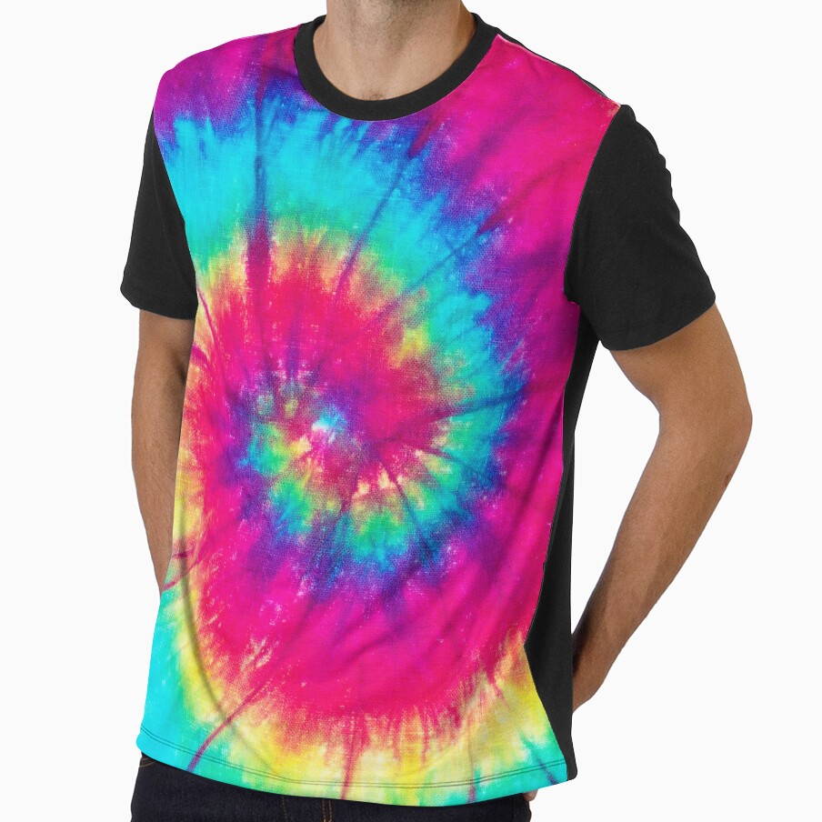 Tie dye, colorful tie dye pattern, spiral tie dye print by Orianah