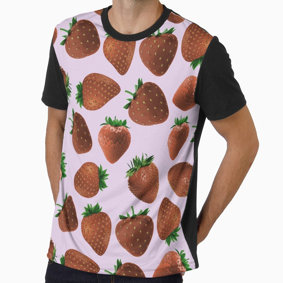 strawberry hand drawn pink color pattern by Special-Ninja