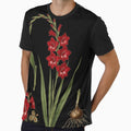 Vintage Red Gladiolus - Botanical Sword Lily PNG Art by Atlasoloji