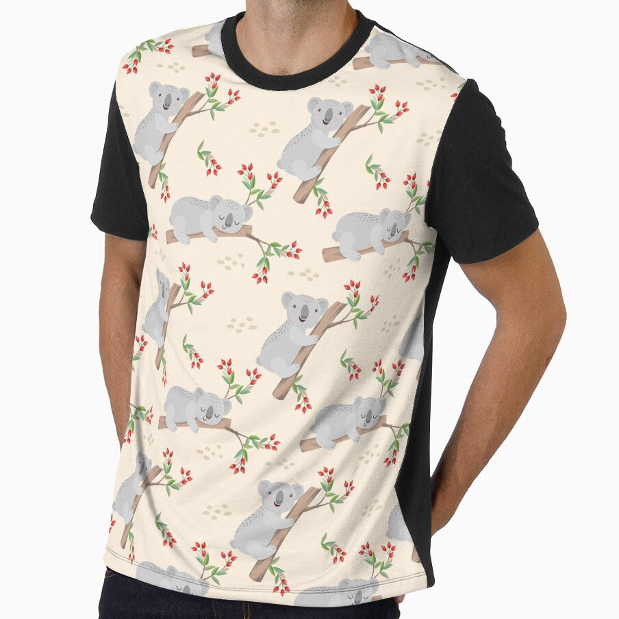 Australian Sleepy Happy Koalas in Trees Pattern by Jaydee001