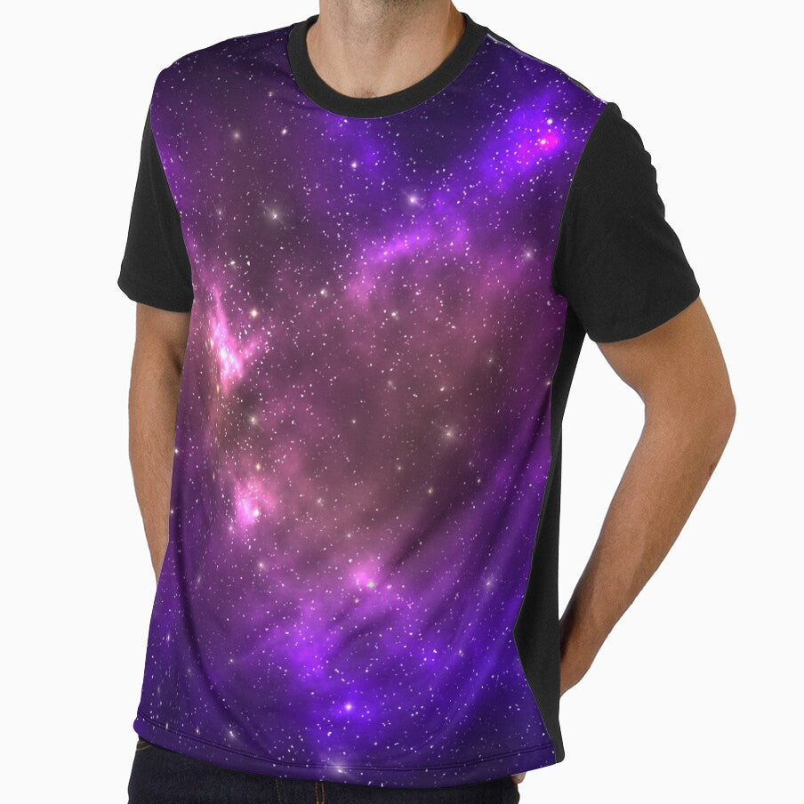 Violet and pink galaxy with stars by FocusAndFlow