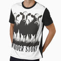 Black Cows 'An Udder Story' T-Shirt by Mytsdesigns