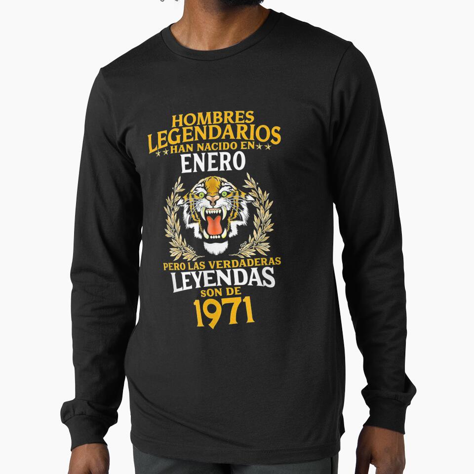 Mens 50th Birthday Gift For Him Cumpleaños 50 Enero 1971 Tigre by bar0zysbertha